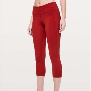 lululemon Pace Rival Crop 22" Red Size 6 NWT